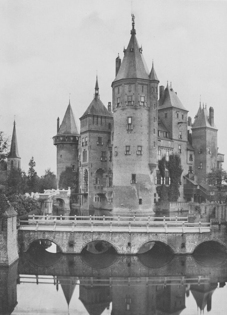 Kasteel de Haar in zwart-wit